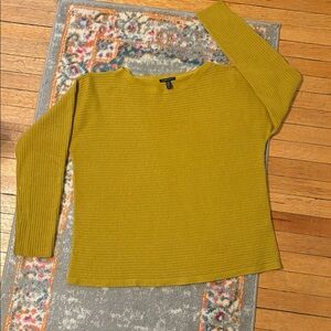 Eileen Fisher Mustard Ribbed Sweater